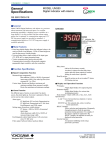 General Specifications MODEL UM350 Digital Indicator with Alarms