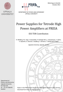 Power Supplies for Tetrode High Power Amplifiers at FREIA ESS TDR Contribution