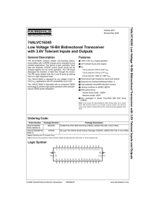 74ALVC16245 Low Voltage 16-Bit Bidirectional Transceiver with 3.6V Tolerant Inputs and Outputs 7