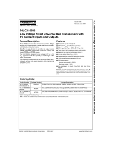 74LCX16500 Low Voltage 18-Bit Universal Bus Transceivers with 7