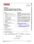 FMS6141 Low-Cost, Single-Channel 4 -Order Standard Definition Video Filter Driver
