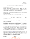 MT-075 TUTORIAL  Differential Drivers for High Speed ADCs Overview