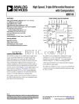 High Speed, Triple Differential Receiver with Comparators AD8145