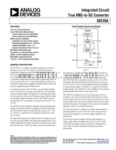 Integrated Circuit True RMS-to-DC Converter AD536A