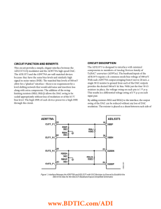 CIRCUIT DESCRIPTION CIRCUIT FUNCTION AND BENEFITS