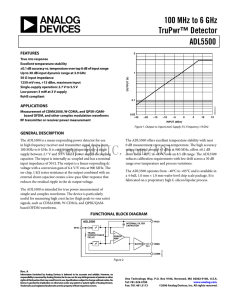 100 MHz to 6 GHz TruPwr™ Detector ADL5500