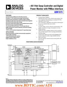 −48 V Hot Swap Controller and Digital ADM1075 Data Sheet