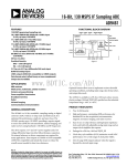 16-Bit, 130 MSPS IF Sampling ADC AD9461  FEATURES