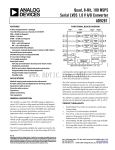 Quad, 8-Bit, 100 MSPS Serial LVDS 1.8 V A/D Converter AD9287