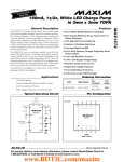 MAX1574 180mA, 1x/2x, White LED Charge Pump in 3mm x 3mm TDFN