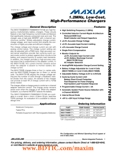 MAX17005B/MAX17006B/MAX17015B 1.2MHz, Low-Cost, High-Performance Chargers General Description