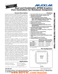 MAX17007A/MAX17007B/MAX17008 Dual and Combinable QPWM Graphics Core Controllers for Notebook Computers General Description