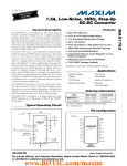 MAX1763 1.5A, Low-Noise, 1MHz, Step-Up DC-DC Converter General Description