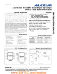 MAX4030E/MAX4031E Low-Cost, 144MHz, Dual/Triple Op Amps with ±15kV ESD Protection General Description