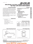 MAX4350/MAX4351 Ultra-Small, Low-Cost, 210MHz, Dual-Supply Op Amps with Rail-to-Rail Outputs General Description