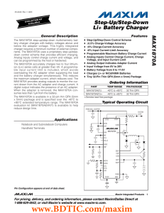 MAX1870A Step-Up/Step-Down Li+ Battery Charger General Description