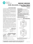 10-Bit, Nonvolatile, Linear-Taper Digital Potentiometers General Description Features