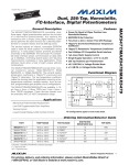 MAX5477/MAX5478/MAX5479 Dual, 256-Tap, Nonvolatile, I C-Interface, Digital Potentiometers