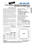 MAX5874 14-Bit, 200Msps, High-Dynamic-Performance, Dual DAC with CMOS Inputs General Description