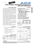 MAX5891 16-Bit, 600Msps, High-Dynamic-Performance DAC with LVDS Inputs General Description