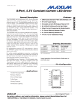 MAX6968 8-Port, 5.5V Constant-Current LED Driver General Description Features