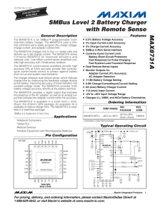 MAX8731A SMBus Level 2 Battery Charger with Remote Sense General Description