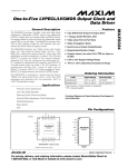 MAX9324 One-to-Five LVPECL/LVCMOS Output Clock and Data Driver General Description