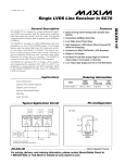 MAX9115 Single LVDS Line Receiver in SC70 General Description Features