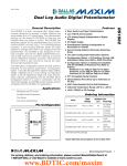 DS1882 Dual Log Audio Digital Potentiometer General Description Features