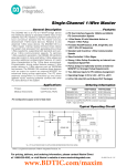 Single-Channel 1-Wire Master General Description Features