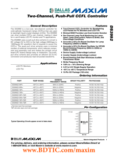 DS3992 Two-Channel, Push-Pull CCFL Controller General Description Features