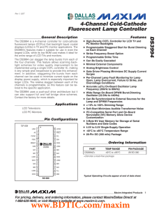 DS3994 4-Channel Cold-Cathode Fluorescent Lamp Controller General Description