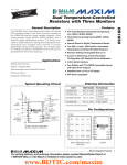 DS1858 Dual Temperature-Controlled Resistors with Three Monitors General Description