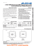 MAX13481E/MAX13482E/MAX13483E ±15kV ESD-Protected USB Transceivers with External/Internal Pullup Resistors General Description