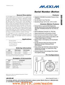 DS1990R Serial Number iButton General Description Features