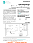 MAX31850/MAX31851 Cold-Junction Compensated, 1-Wire Thermocouple-to-Digital Converters General Description