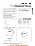 MAX3314E ±15kV ESD-Protected, 460kbps, 1µA, RS-232-Compatible Transceiver General Description