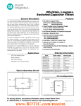 8th-Order, Lowpass, Switched-Capacitor Filters General Description Features