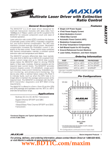 MAX3737 Multirate Laser Driver with Extinction Ratio Control General Description
