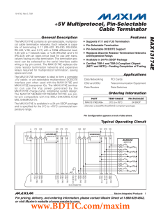 MAX13174E +5V Multiprotocol, Pin-Selectable Cable Terminator General Description