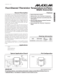 MAX6691 Four-Channel Thermistor Temperature-to-Pulse- Width Converter General Description