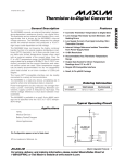 MAX6682 Thermistor-to-Digital Converter General Description Features