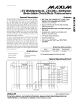 MXL1543B +5V Multiprotocol, 3Tx/3Rx, Software- Selectable Clock/Data Transceivers General Description
