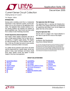 APPLICATION NOTE—105 Application Note 105 December 2005 Current Sense Circuit Collection