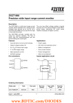 ZXCT1050 Precision wide input range current monitor Description