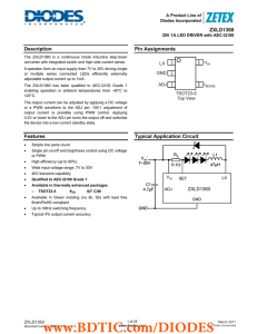 ZXLD1360 Description Pin Assignments
