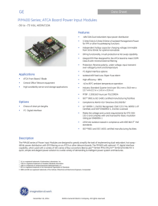 GE PIM400 Series; ATCA Board Power Input Modules Data Sheet