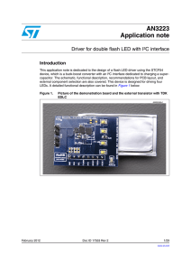 AN3223 Application note Driver for double flash LED with I²C interface Introduction