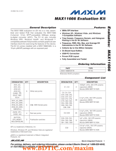 MAX11666 Evaluation Kit Evaluates: General Description Features