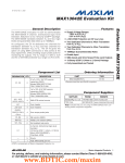 Evaluates:  MAX13042E MAX13042E Evaluation Kit General Description Features